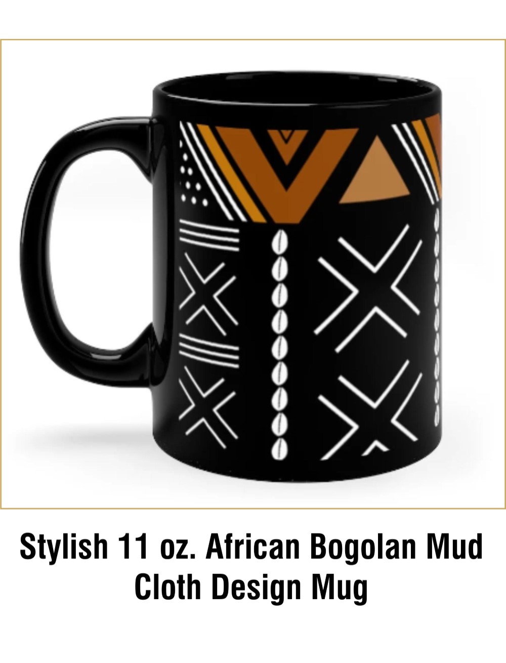 Stylish 11 oz. African Bogolan Mud Cloth Design Mug